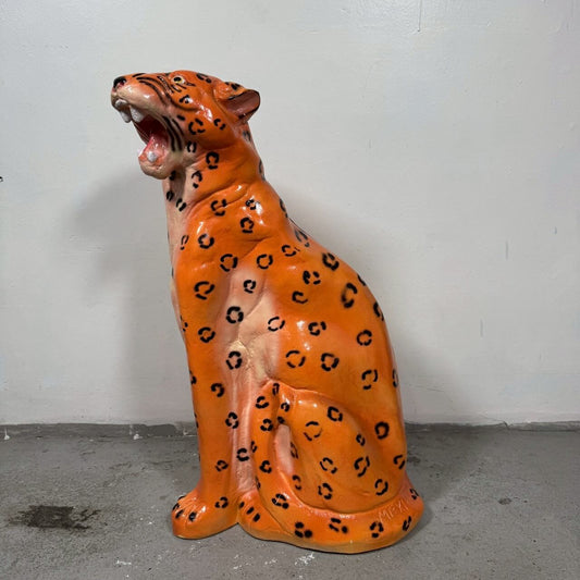 #2389【2000年代】Leopard／ヒョウ オブジェ メキシコ製