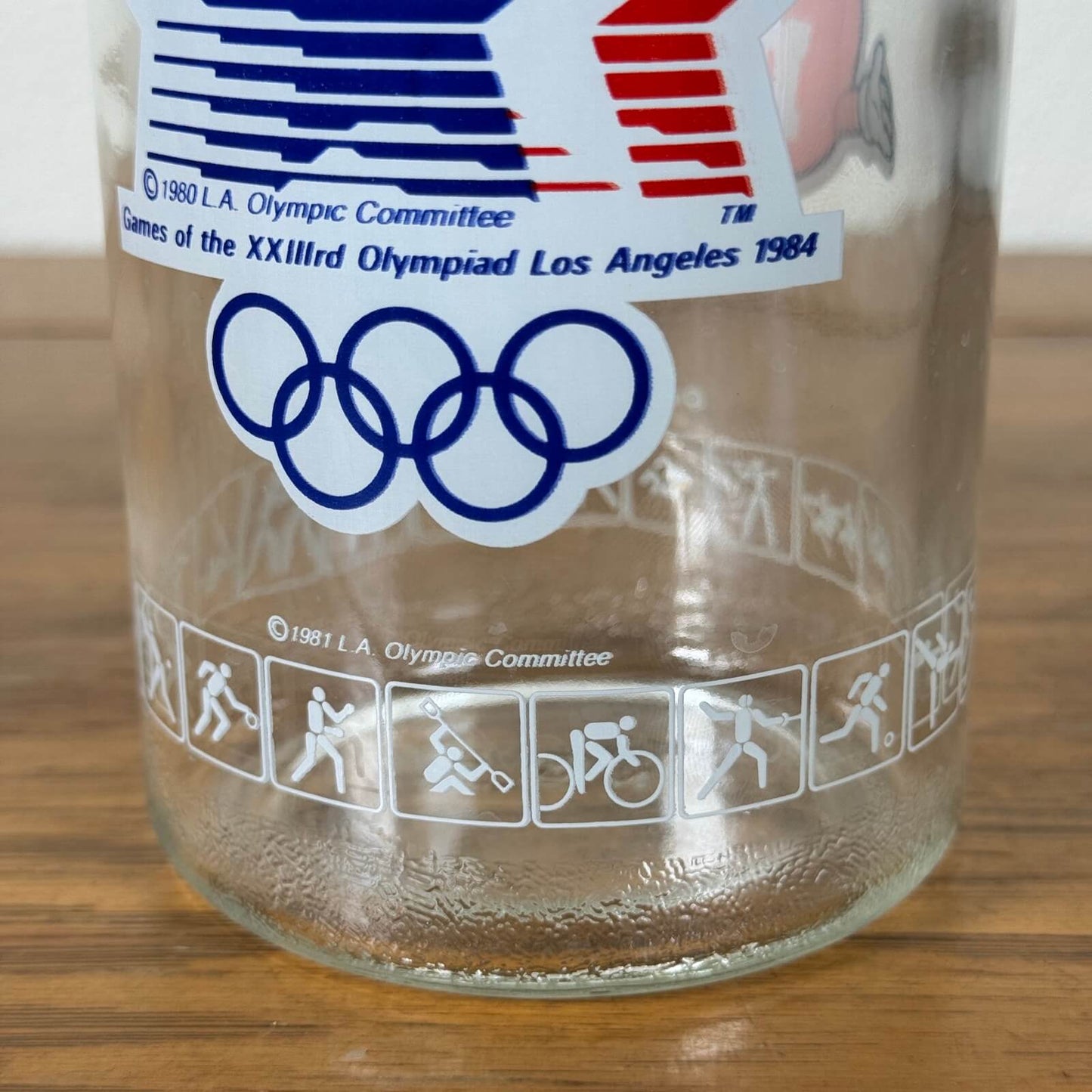 #2033【1984年】ビンテージ M&M’s アドバタイジング  ロサンゼルス五輪 オリンピック記念 ガラスジャー アメリカ