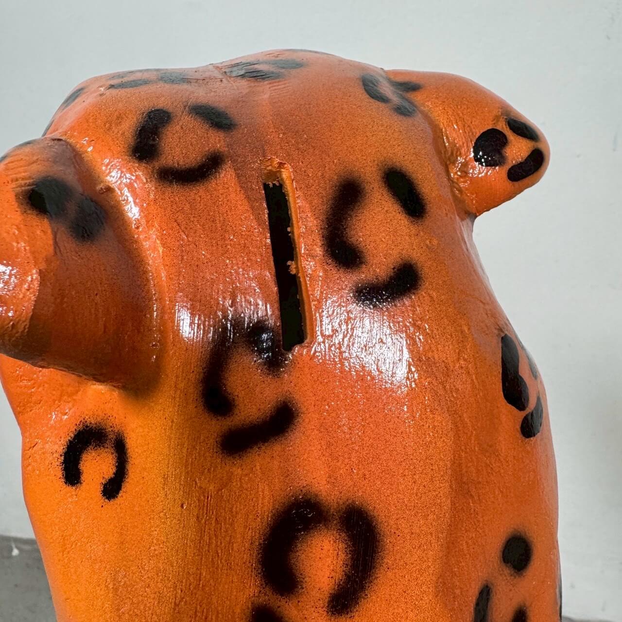 #2389【2000年代】Leopard／ヒョウ オブジェ メキシコ製