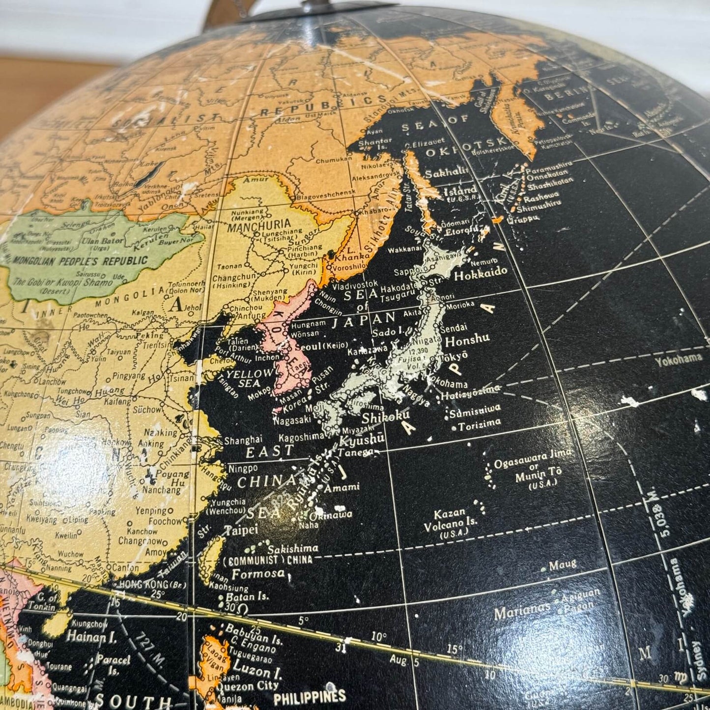 #1439【1940-50年代】ビンテージ CRAM’S（クラムス） 地球儀ライト / インテリアランプ アメリカ