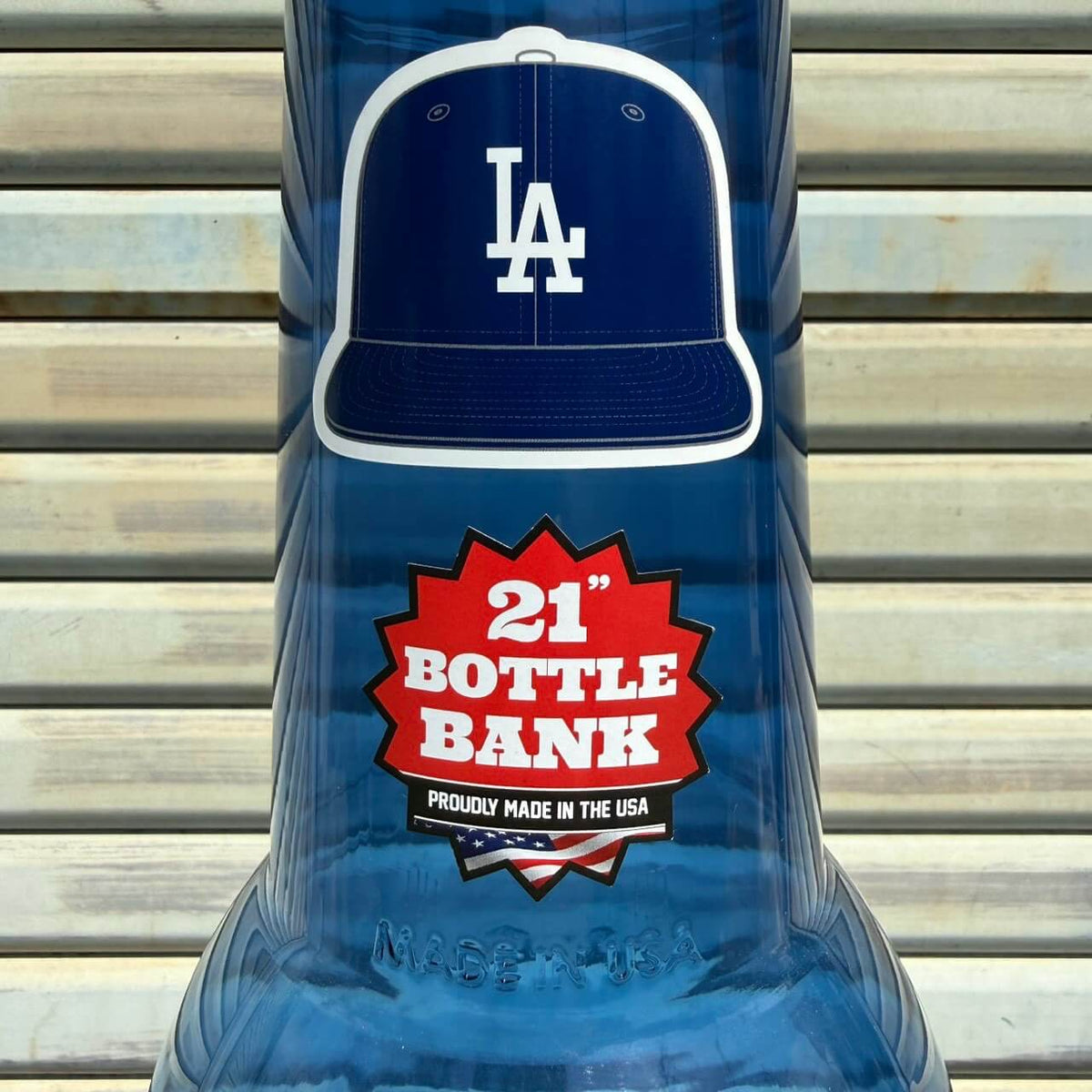 【2025年製】Los Angeles Dodgers 21" Bottle Bank アメリカ製 MLB ロサンゼルス・ドジャース 巨大ボトル型貯金箱 #2641