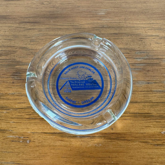 #1825【1960-70年代】ビンテージ THE ORIGINAL PANCAKE HOUSE ガラス灰皿 / アッシュトレイ オレゴン州 アメリカ