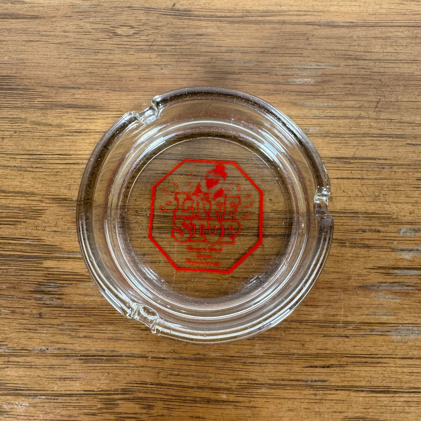 #1822【1970-80年代】ビンテージ LAFF STOP ガラス灰皿 / アッシュトレイ ダイナー アドバタイジング アメリカ