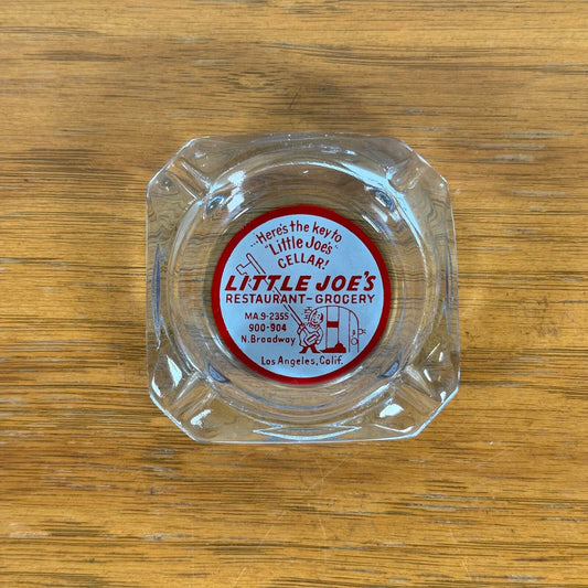 【1960-70年代】ビンテージ Little Joe’s レストラン ガラス灰皿 / アッシュトレイ アメリカ #1247-15