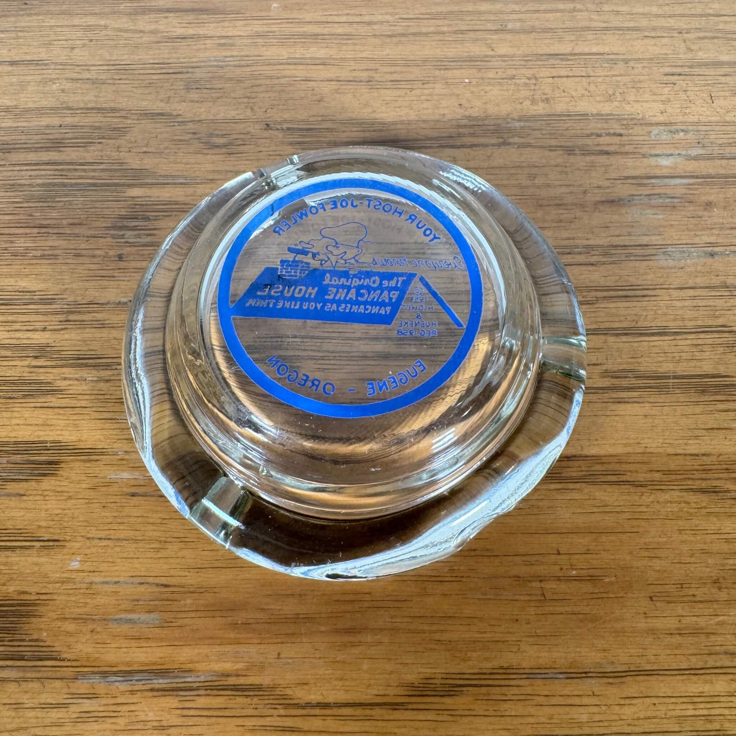 #1825【1960-70年代】ビンテージ THE ORIGINAL PANCAKE HOUSE ガラス灰皿 / アッシュトレイ オレゴン州 アメリカ