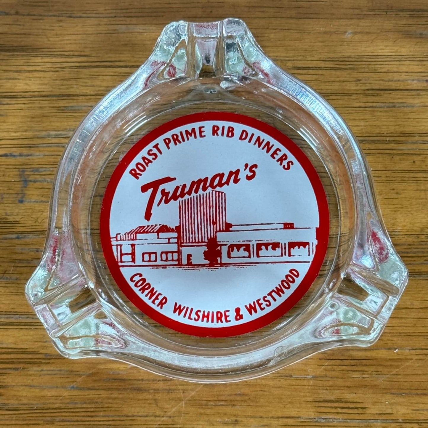 【1960-70年代】ビンテージ Truman’s ガラス灰皿 / アッシュトレイ ロサンゼルス アメリカ #1247-27