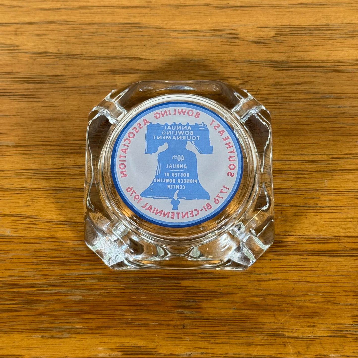 【1970年代】ビンテージ Southeast Bowling Association ガラス灰皿 / アッシュトレイ アメリカ #1247-14