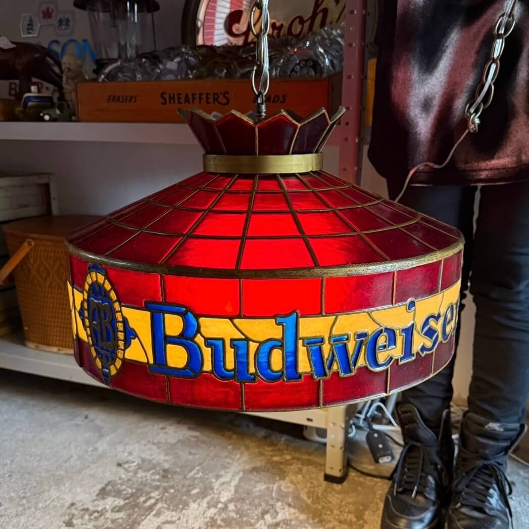【1970年代】希少 ビンテージ ペンダントライト アメリカン雑貨 店舗什器 Budweiser バドワイザー ランプ #2765-1
