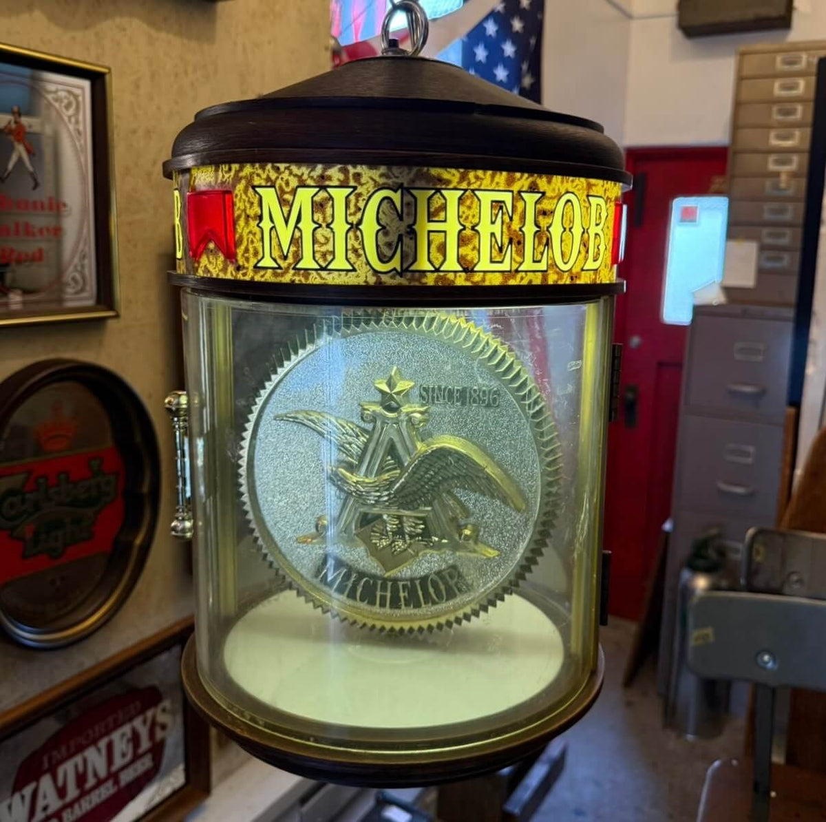 【1970年代】ビンテージ ライト アメリカン雑貨 店舗什器 MICHELOB ミシェロブ モーションライト #2791