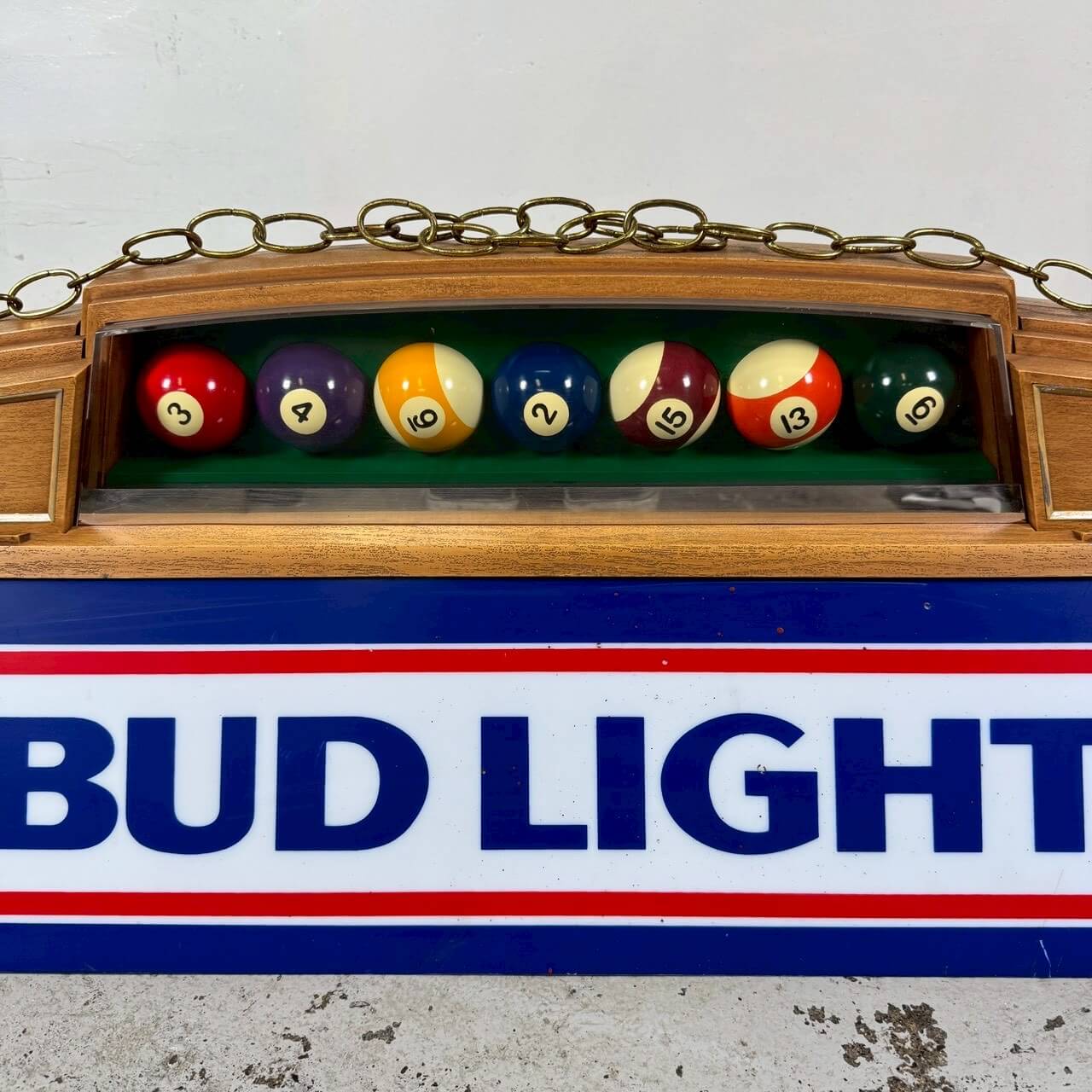 #2376【1984年】ビンテージ Bud Light（バドライト） プールランプ / ビールランプ バーライト アメリカ