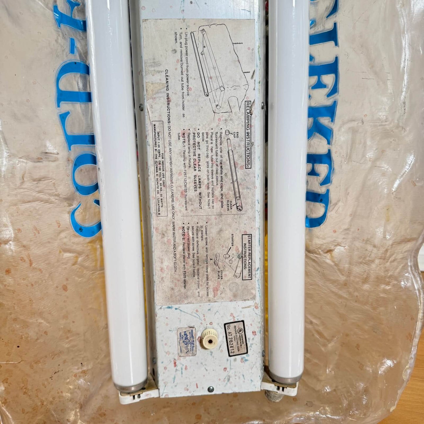 #1557【1980-90年代】ビンテージ Miller Genuine Draft（ミラー） ビールライト / アイスボトル型 プールランプ アメリカ