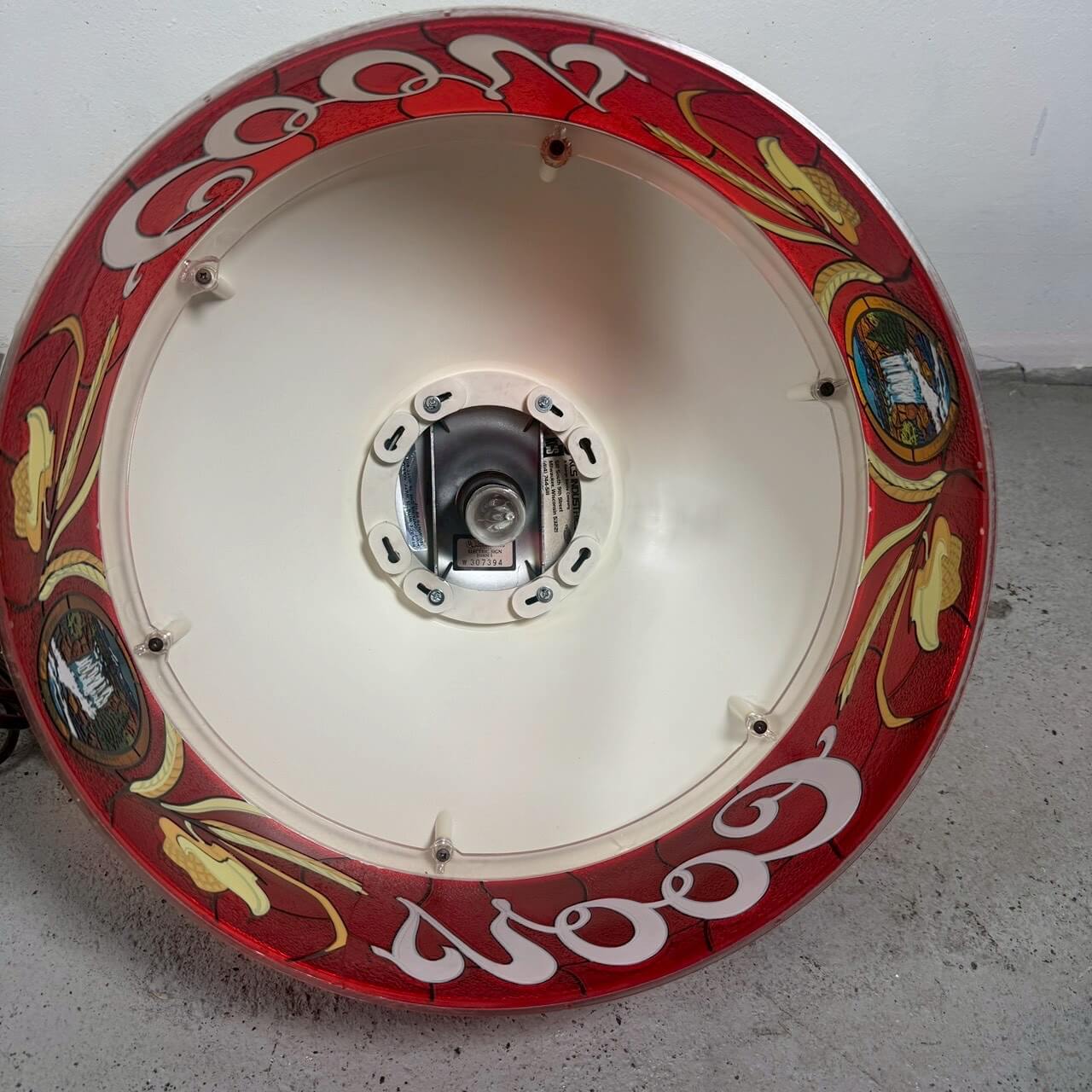 #2372【1980年】ビンテージ Coors（クアーズ） プールランプ / バーランプ デッドストック ダブルシェード アメリカ