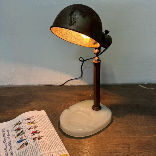【1950-60年代】ビンテージ デスクランプ アメリカン雑貨 店舗什器 灰皿付き 卓上照明 #2375