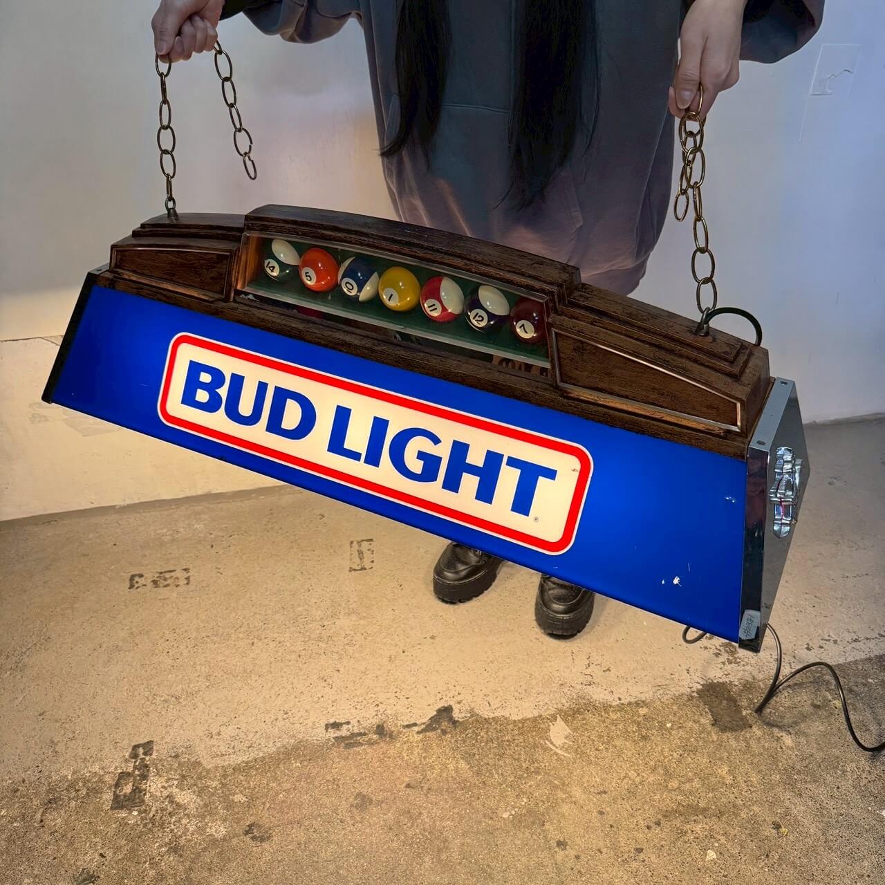 【1986年】ビンテージ Bud Light プールランプ バドライト 吊り下げ照明 バーライト #2381