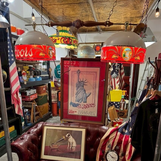 #2372【1980年】ビンテージ Coors（クアーズ） プールランプ / バーランプ デッドストック ダブルシェード アメリカ