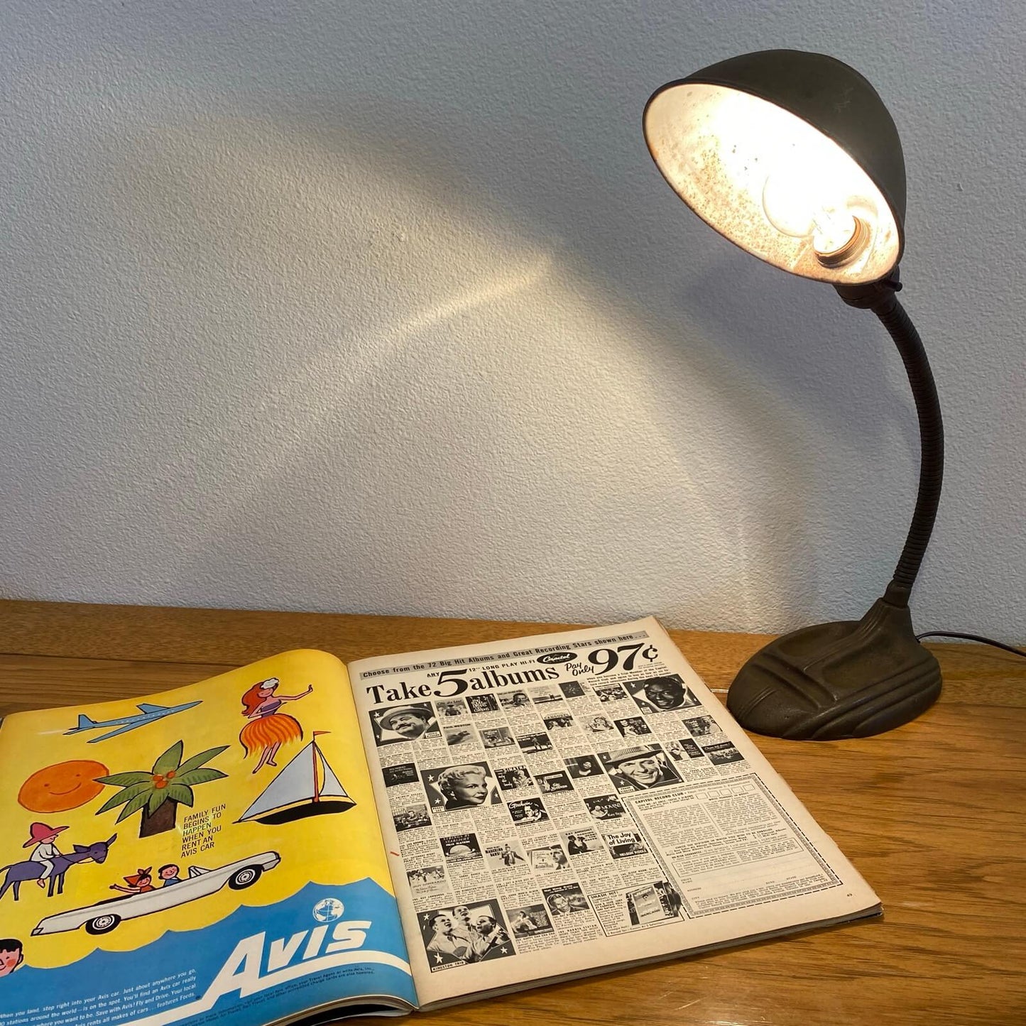 #593【1930-40年代】ビンテージ デスクランプ / 照明 インダストリアル アメリカ