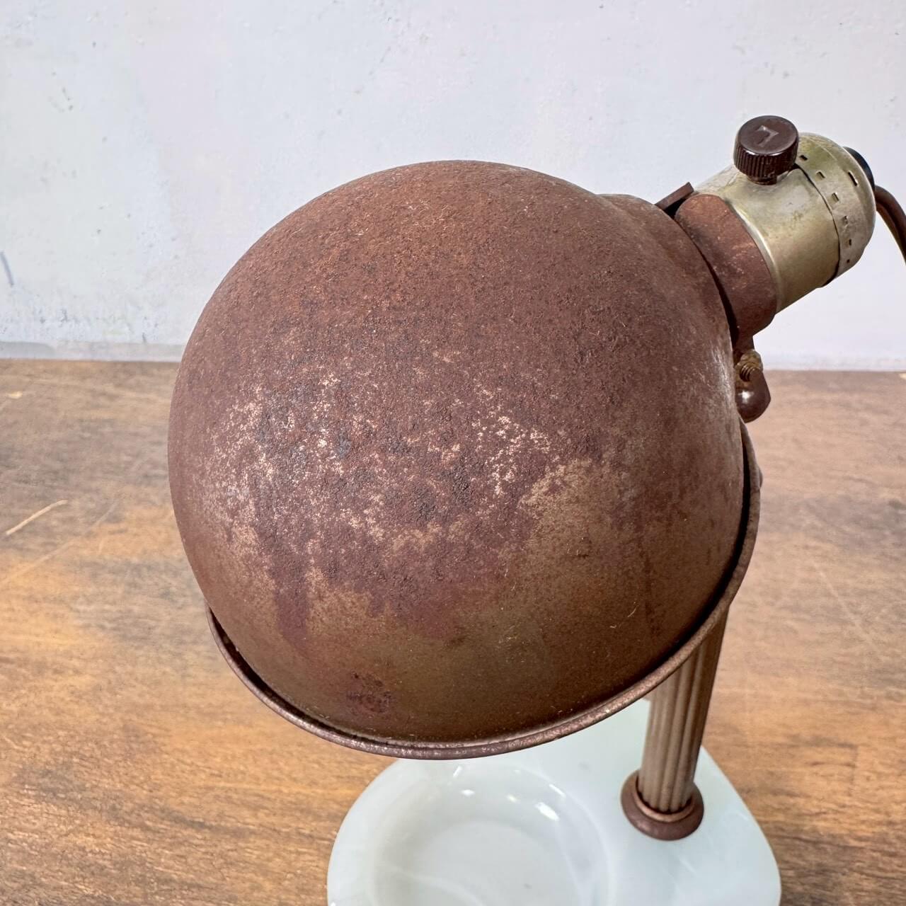 【1950-60年代】ビンテージ デスクランプ アメリカン雑貨 店舗什器 灰皿付き 卓上照明 #2375