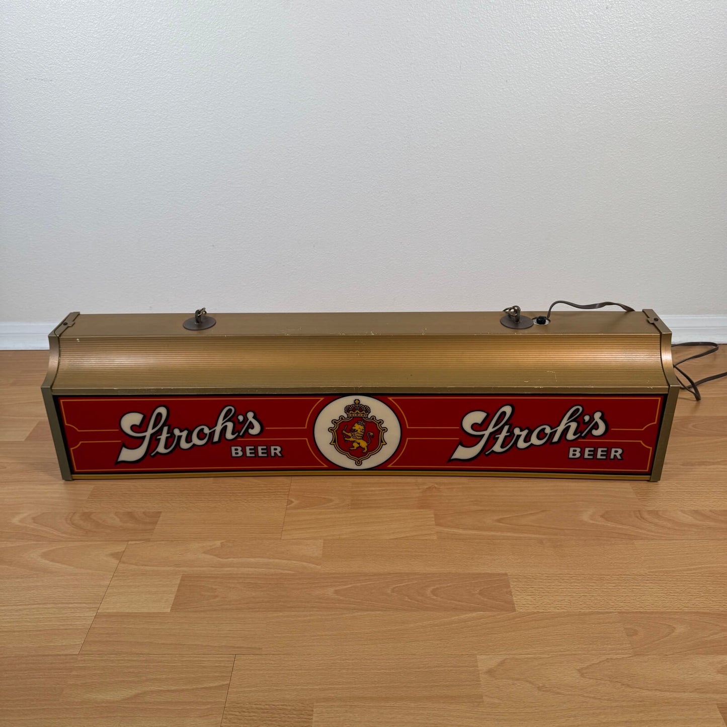 #1921【1980年代】ビンテージ プールバーランプ Stroh's ビールランプ バーライト アメリカ