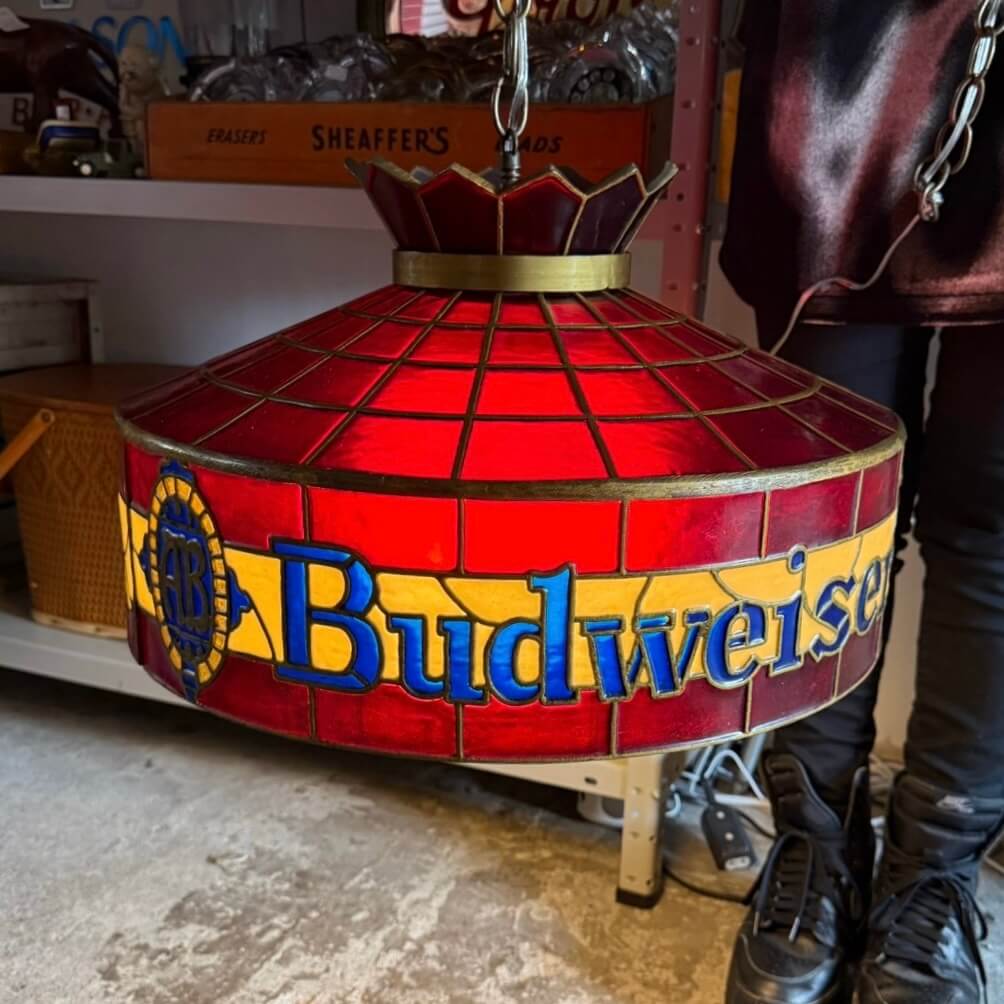 【1970年代】希少 ビンテージ ペンダントライト アメリカン雑貨 店舗什器 Budweiser バドワイザー ランプ #2765-2