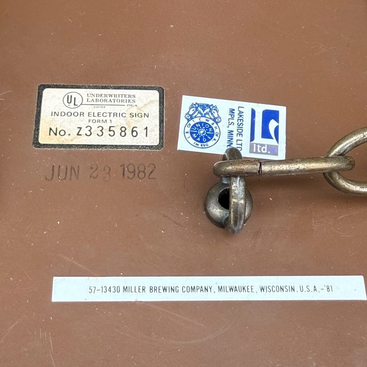 【1980年代】ビンテージ ミラーライト プールランプ アメリカン雑貨 店舗什器 ガレージ #2769