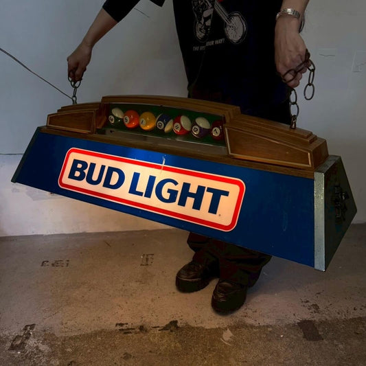 【1980年代】ビンテージ Bud Light プールランプ バドライト 吊り下げ照明 バーライト #2538