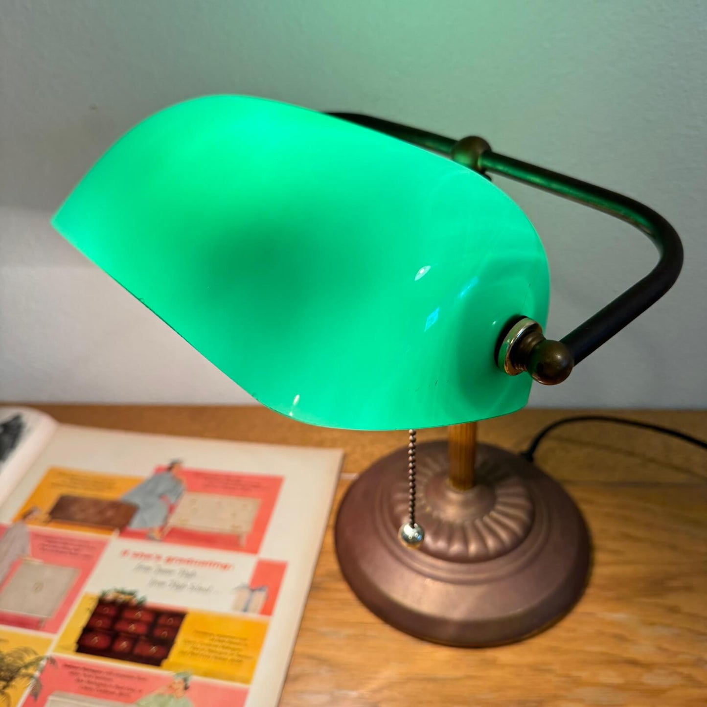 #1449 ビンテージ バンカーズランプ 照明 デスクランプ