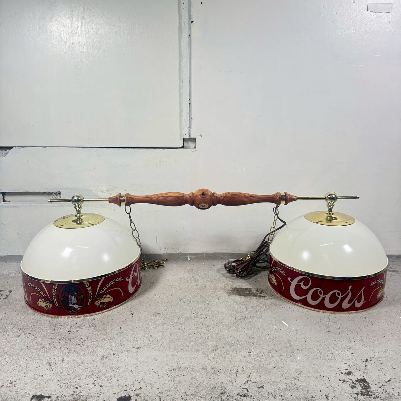 #2372【1980年】ビンテージ Coors（クアーズ） プールランプ / バーランプ デッドストック ダブルシェード アメリカ