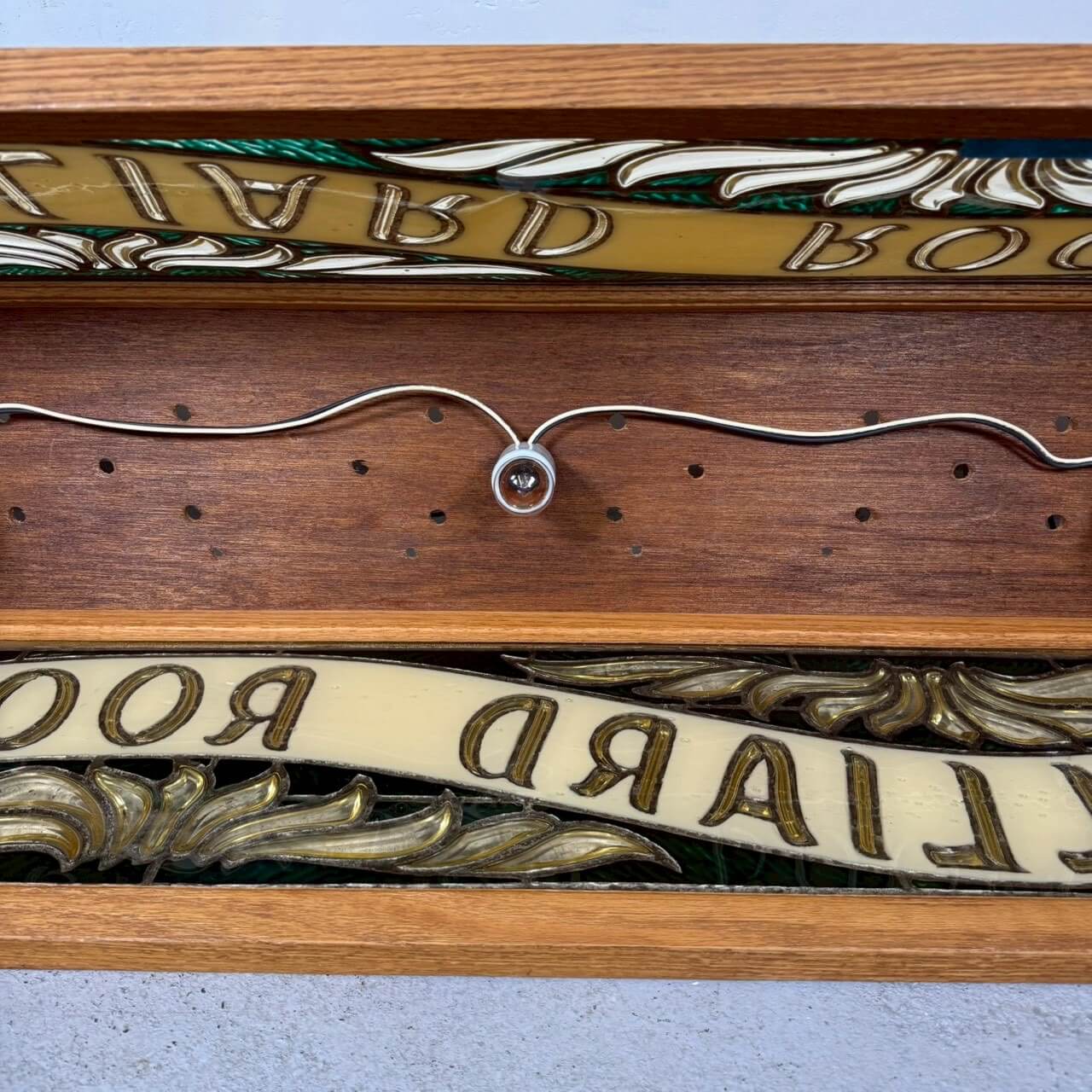 #1923【1980-90年】ビンテージ BILLIARD ROOM（ビリヤードルーム） プールランプ / 吊り下げランプ 照明 アメリカ