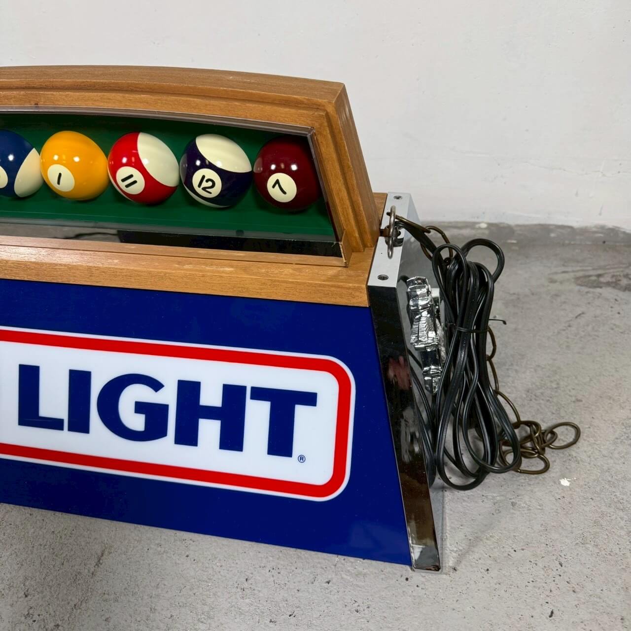 #2129【1986年】ビンテージ Bud Light（バドライト） プールランプ / ビールランプ デッドストック バーライト アメリカ