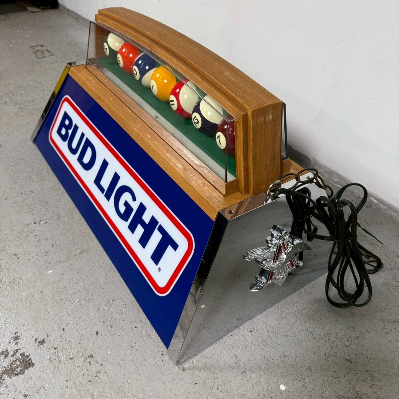 #2129【1986年】ビンテージ Bud Light（バドライト） プールランプ / ビールランプ デッドストック バーライト アメリカ