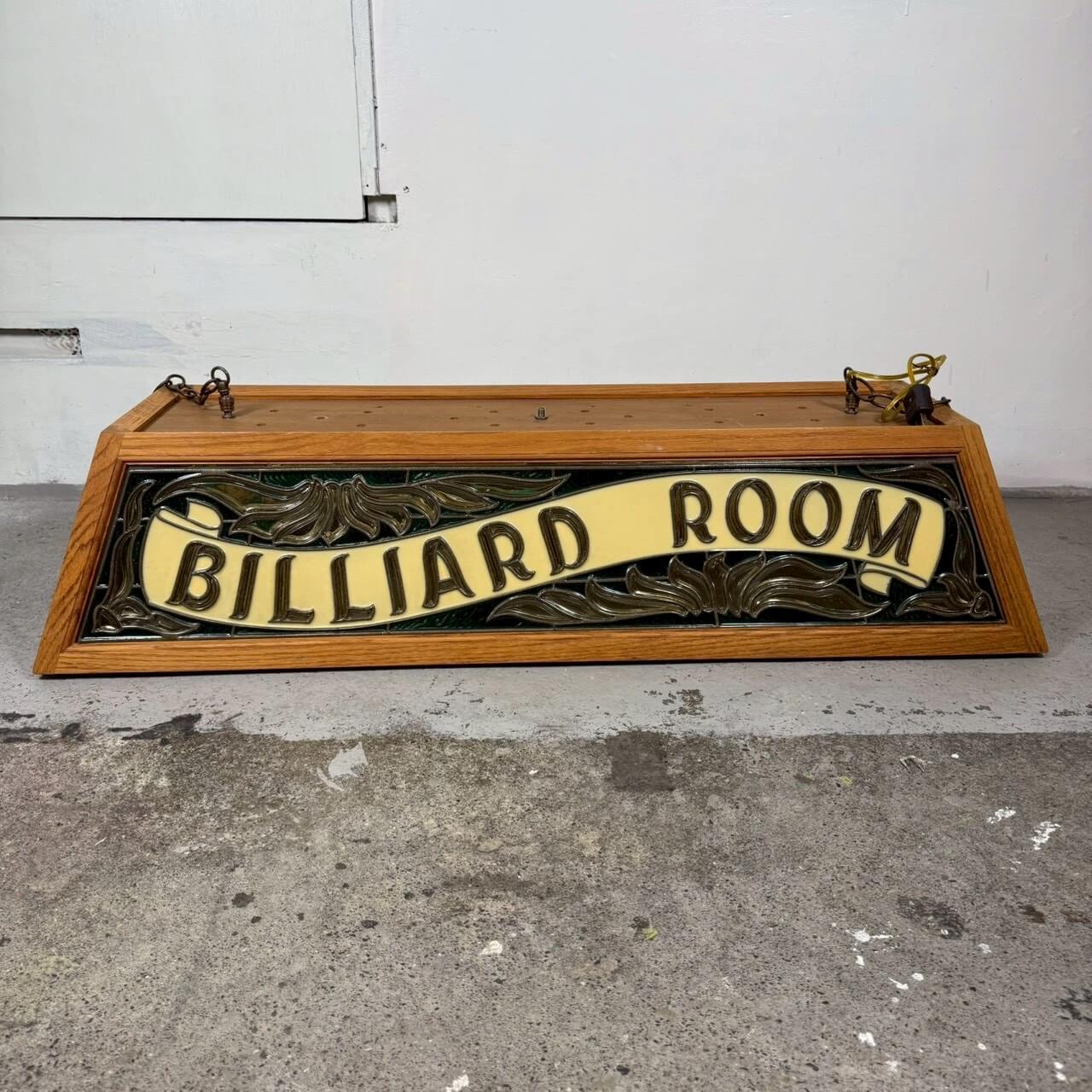 #1923【1980-90年】ビンテージ BILLIARD ROOM（ビリヤードルーム） プールランプ / 吊り下げランプ 照明 アメリカ