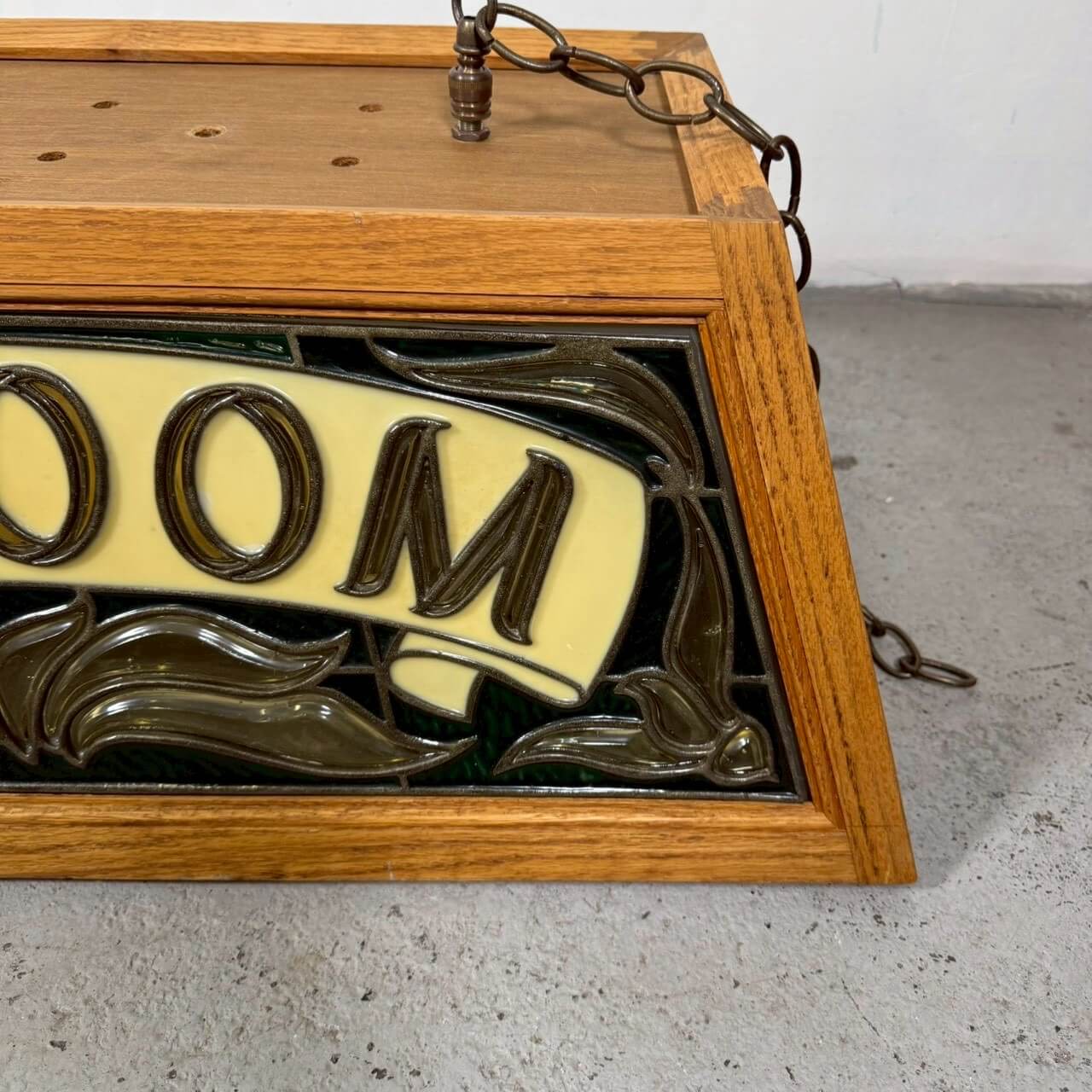 #1923【1980-90年】ビンテージ BILLIARD ROOM（ビリヤードルーム） プールランプ / 吊り下げランプ 照明 アメリカ