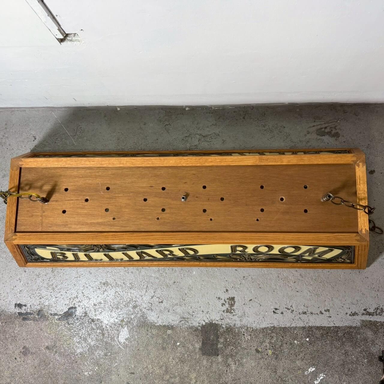 #1923【1980-90年】ビンテージ BILLIARD ROOM（ビリヤードルーム） プールランプ / 吊り下げランプ 照明 アメリカ