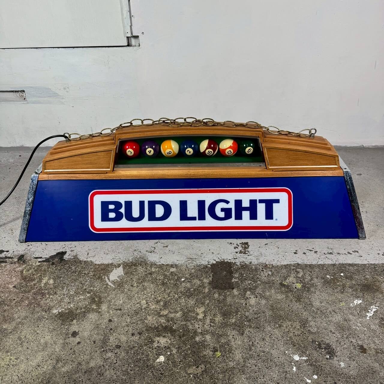 #2376【1984年】ビンテージ Bud Light（バドライト） プールランプ / ビールランプ バーライト アメリカ