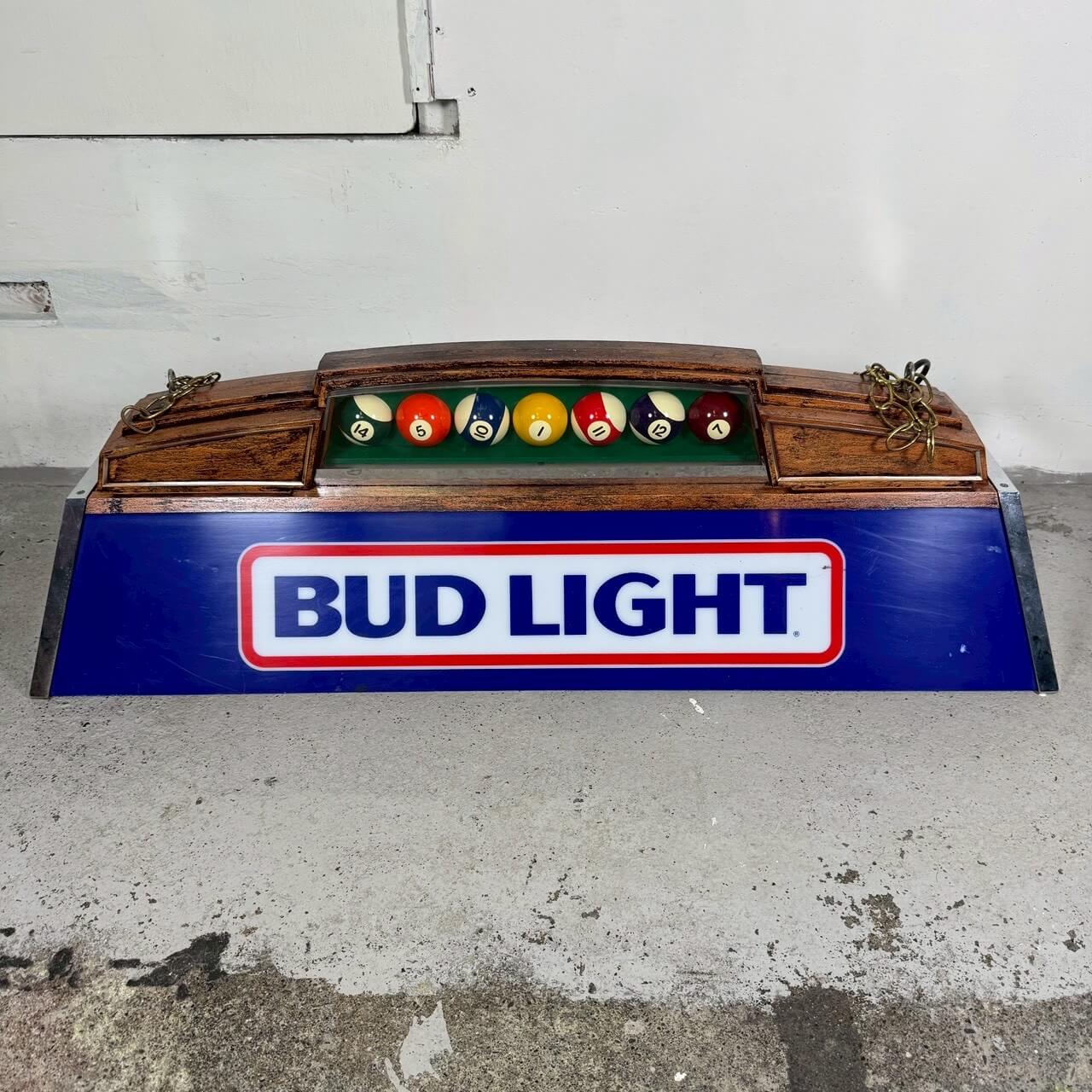 【1986年】ビンテージ Bud Light プールランプ バドライト 吊り下げ照明 バーライト #2381