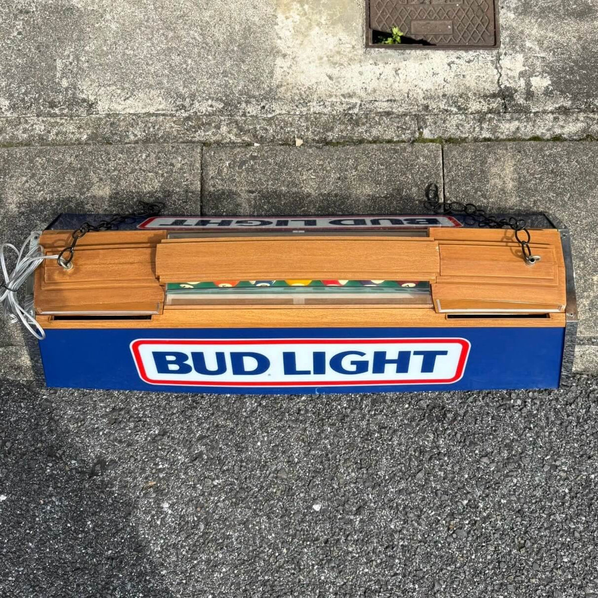 【1980年代】ビンテージ Bud Light プールランプ バドライト 吊り下げ照明 バーライト #2772