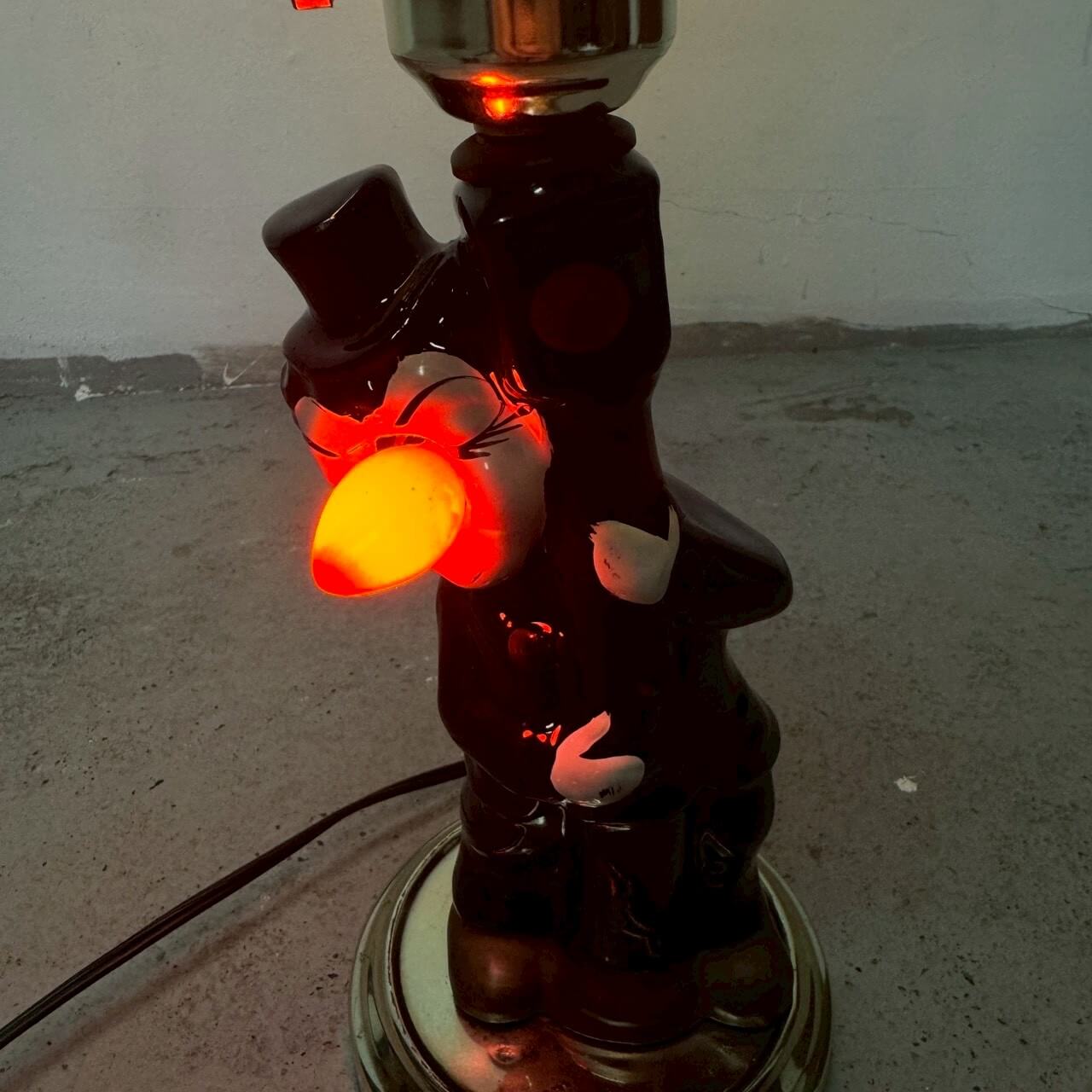 #2277【1960年代】ビンテージ 酔っ払い Barランプ テーブルランプ 照明 アメリカ