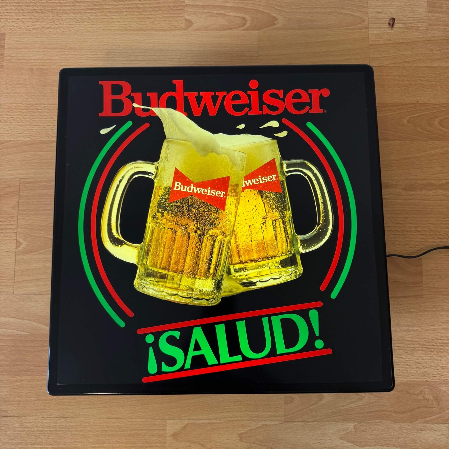 #1855 【1985年】 ビンテージ Budweiser（バドワイザー） ライトサイン / ビールサイン 照明 アメリカ