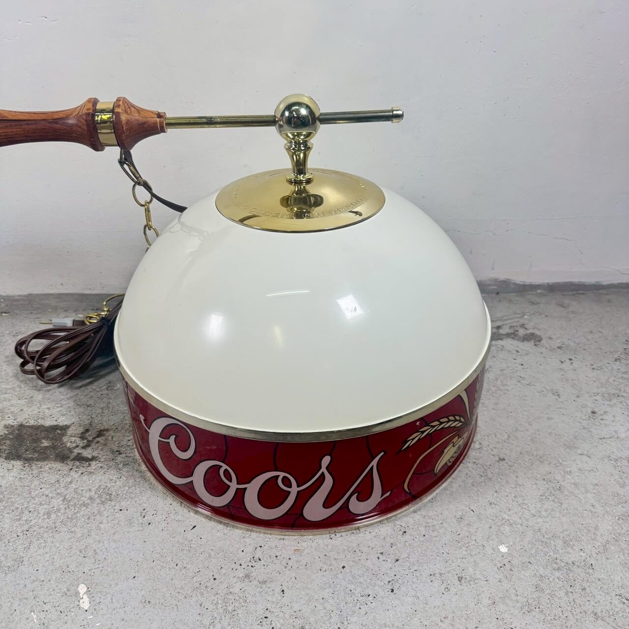 #2372【1980年】ビンテージ Coors（クアーズ） プールランプ / バーランプ デッドストック ダブルシェード アメリカ