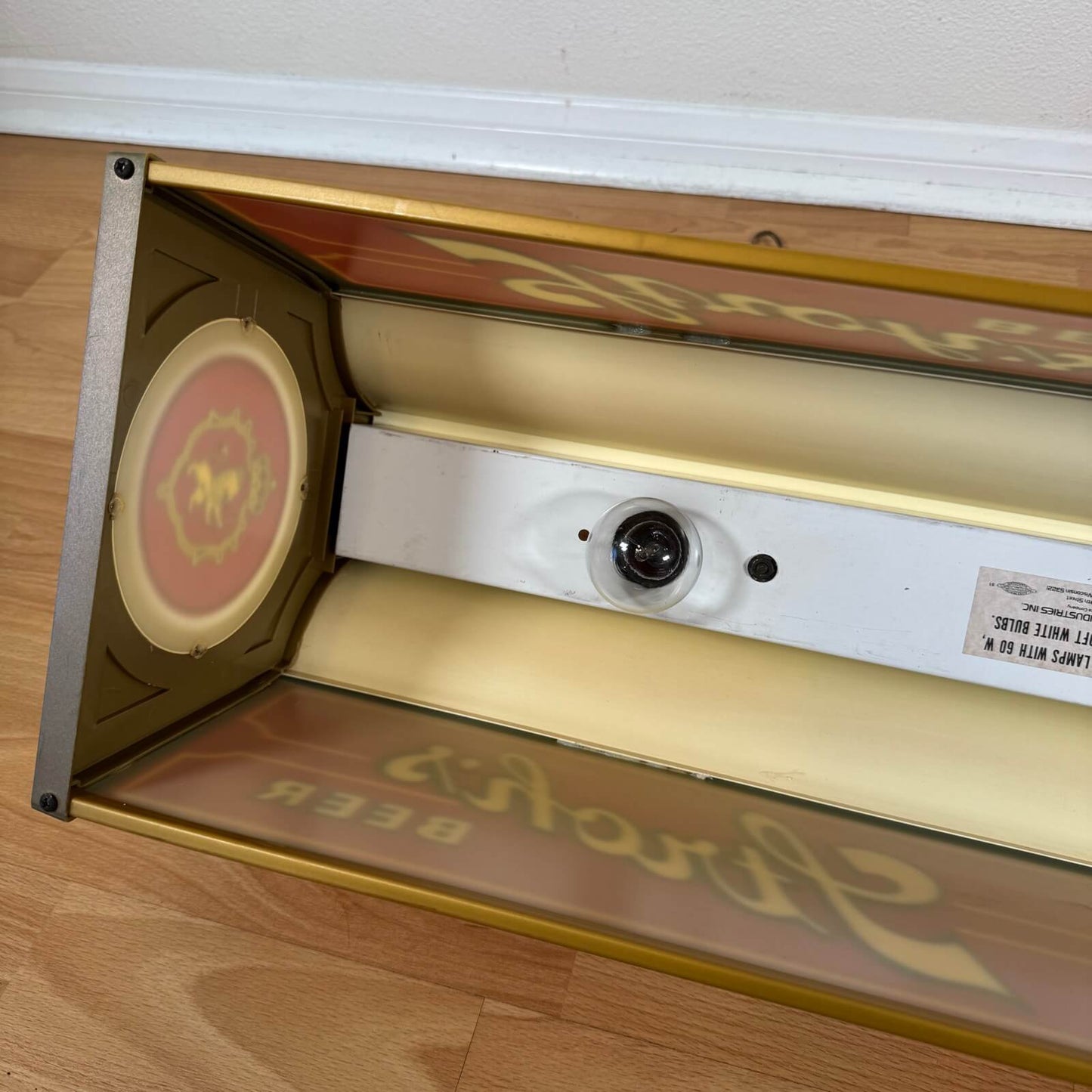 #1921【1980年代】ビンテージ プールバーランプ Stroh's ビールランプ バーライト アメリカ