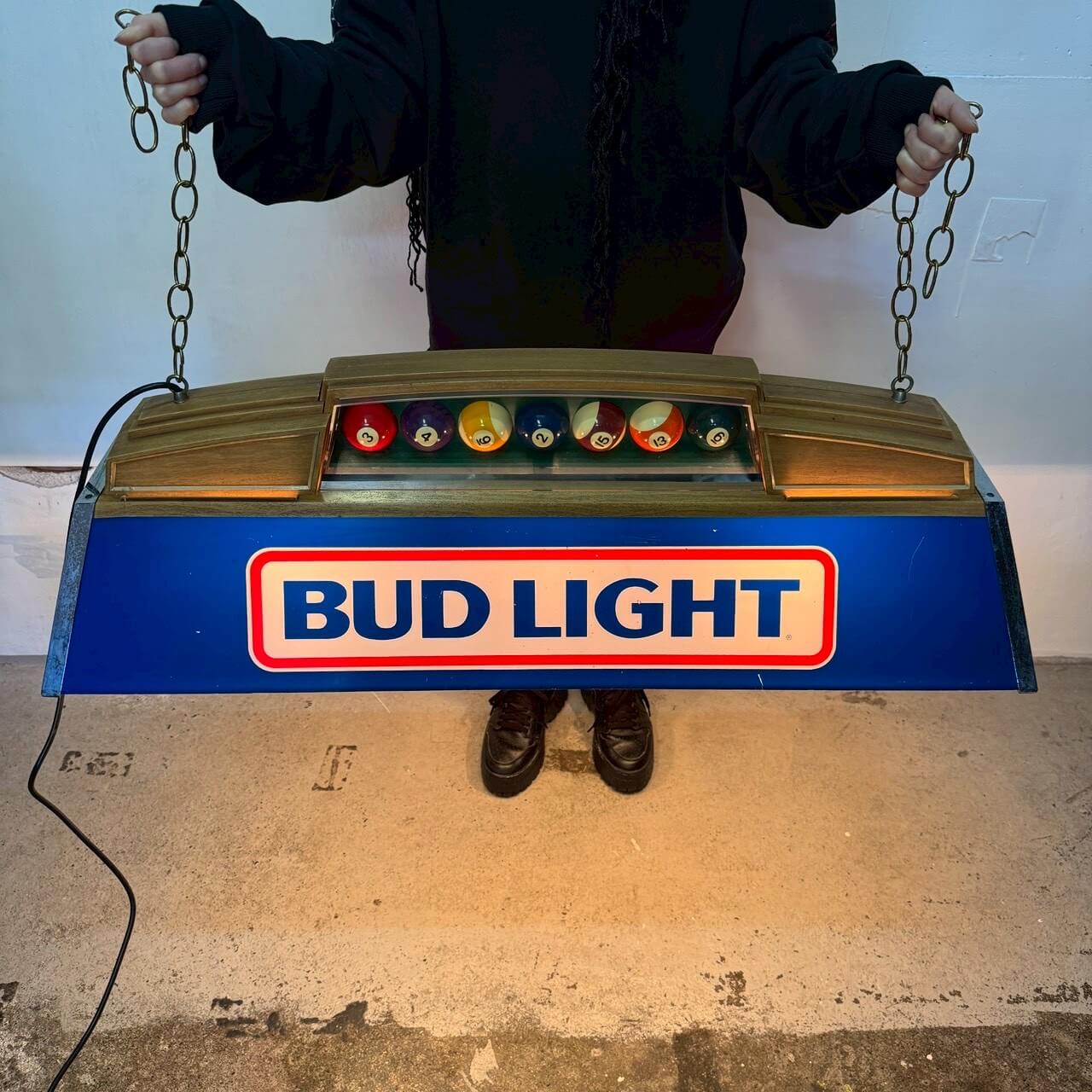 #2376【1984年】ビンテージ Bud Light（バドライト） プールランプ / ビールランプ バーライト アメリカ