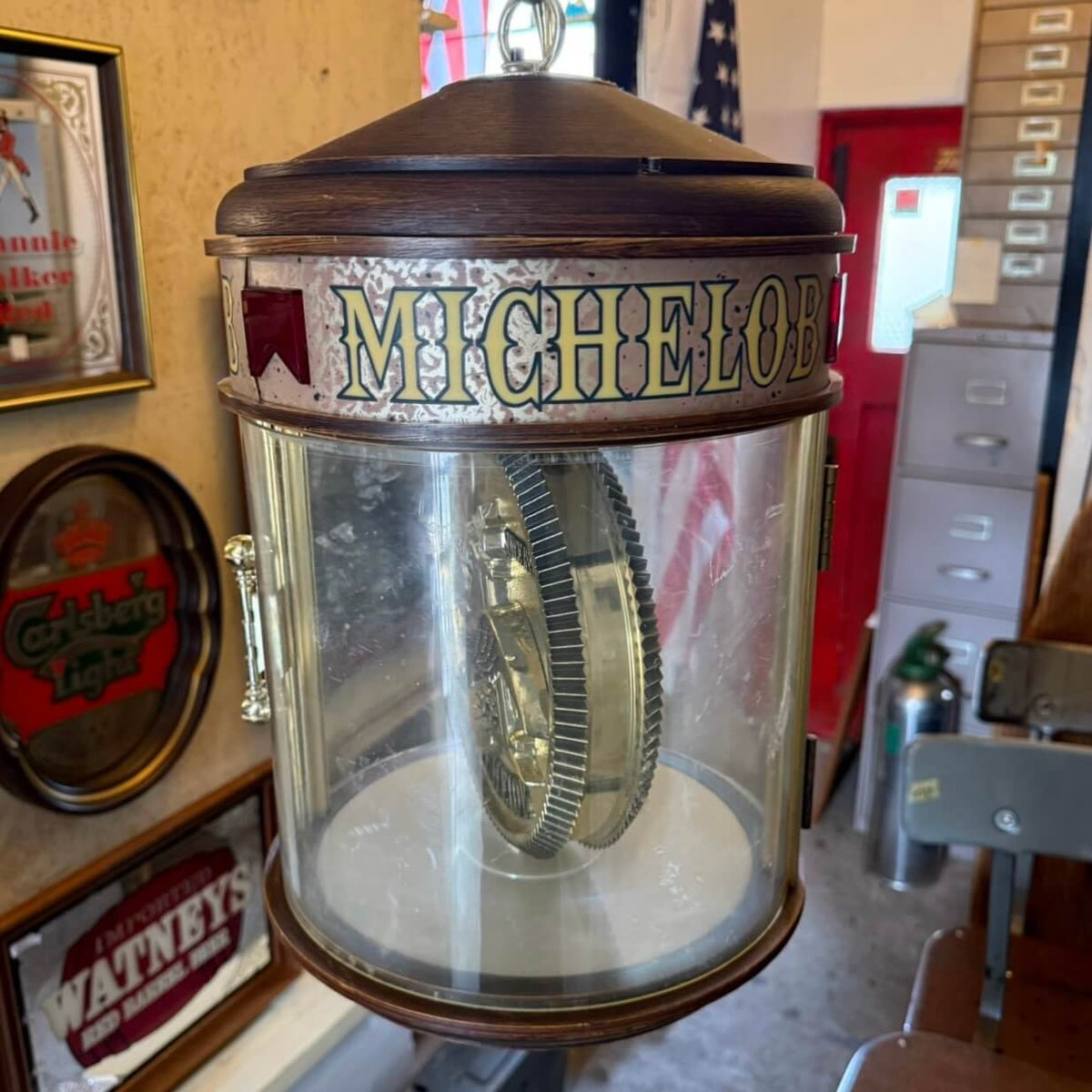 【1970年代】ビンテージ ライト アメリカン雑貨 店舗什器 MICHELOB ミシェロブ モーションライト #2791