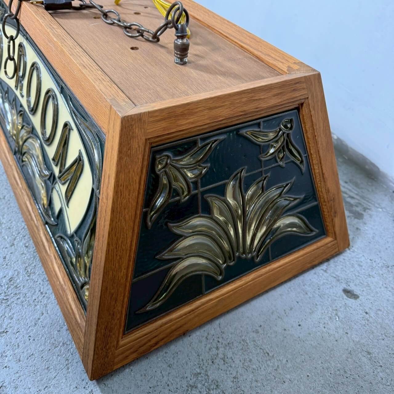 #1923【1980-90年】ビンテージ BILLIARD ROOM（ビリヤードルーム） プールランプ / 吊り下げランプ 照明 アメリカ