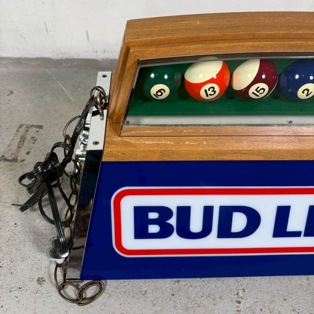 #2129【1986年】ビンテージ Bud Light（バドライト） プールランプ / ビールランプ デッドストック バーライト アメリカ