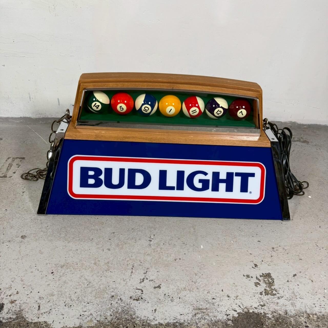 #2129【1986年】ビンテージ Bud Light（バドライト） プールランプ / ビールランプ デッドストック バーライト アメリカ