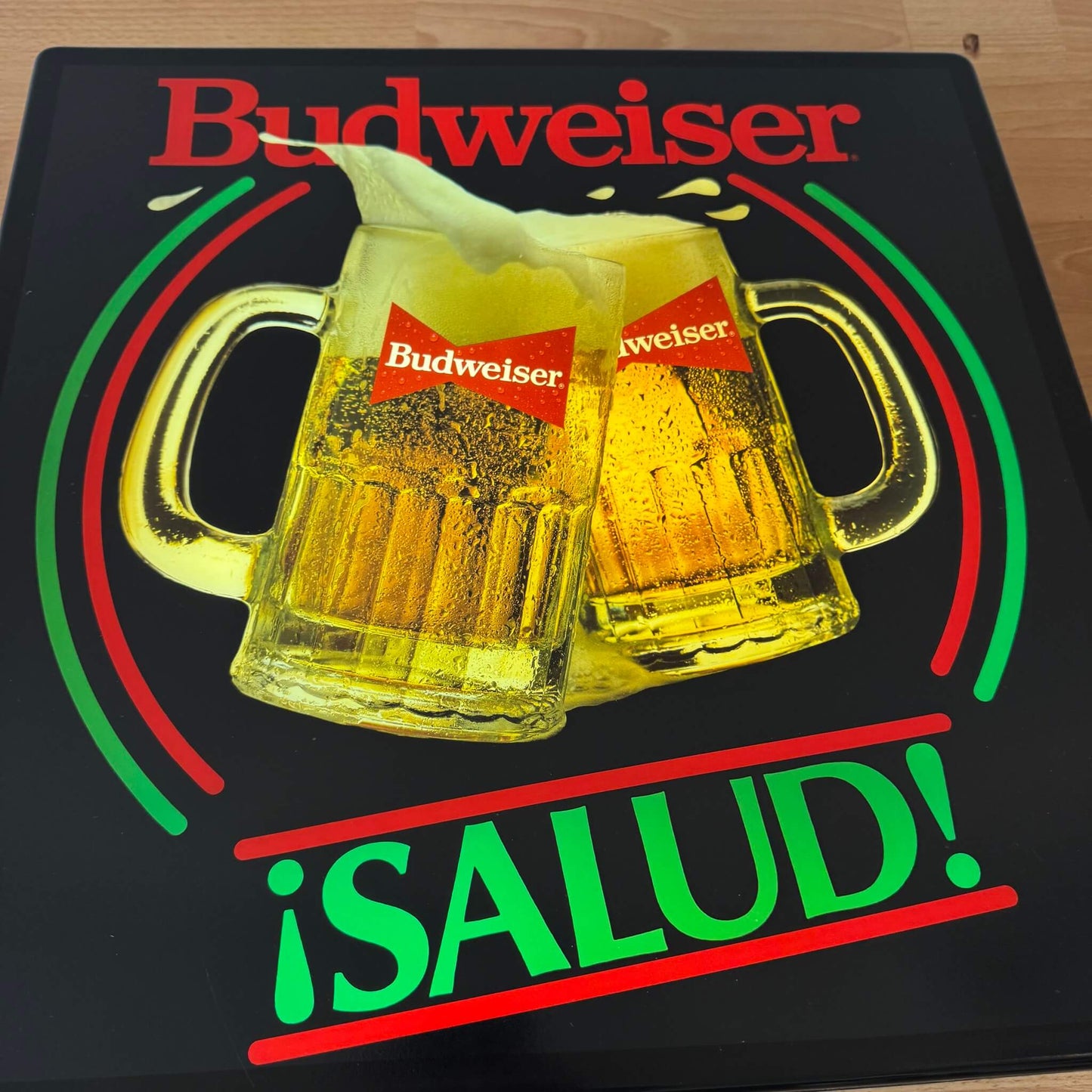 #1855 【1985年】 ビンテージ Budweiser（バドワイザー） ライトサイン / ビールサイン 照明 アメリカ
