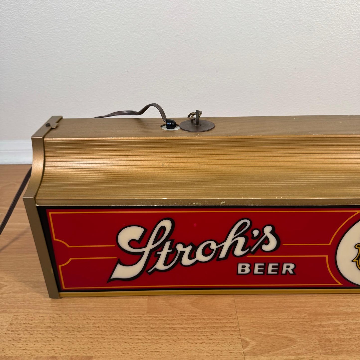 #1921【1980年代】ビンテージ プールバーランプ Stroh's ビールランプ バーライト アメリカ