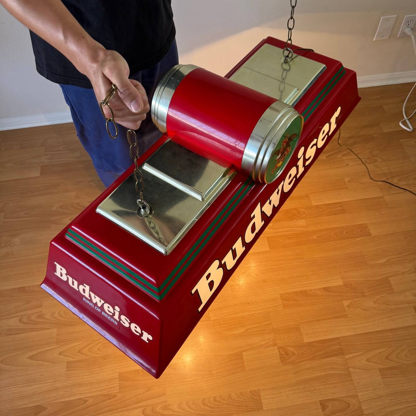 #2127【1990年代】ビンテージ Budweiser（バドワイザー） プールランプ / ビールライト アメリカ