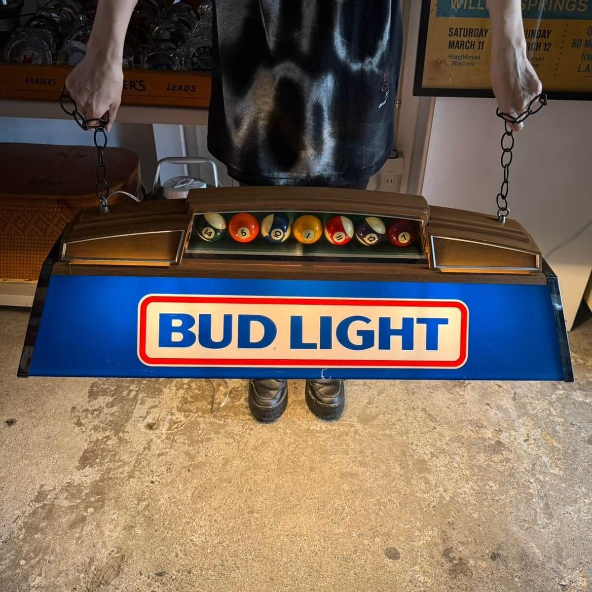 【1980年代】ビンテージ Bud Light プールランプ バドライト 吊り下げ照明 バーライト #2772