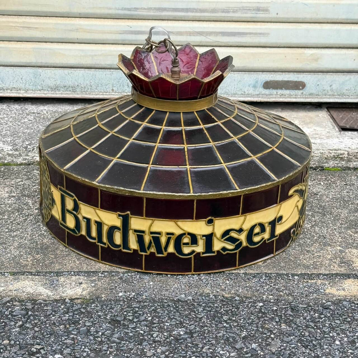 【1970年代】希少 ビンテージ ペンダントライト アメリカン雑貨 店舗什器 Budweiser バドワイザー ランプ #2765-1